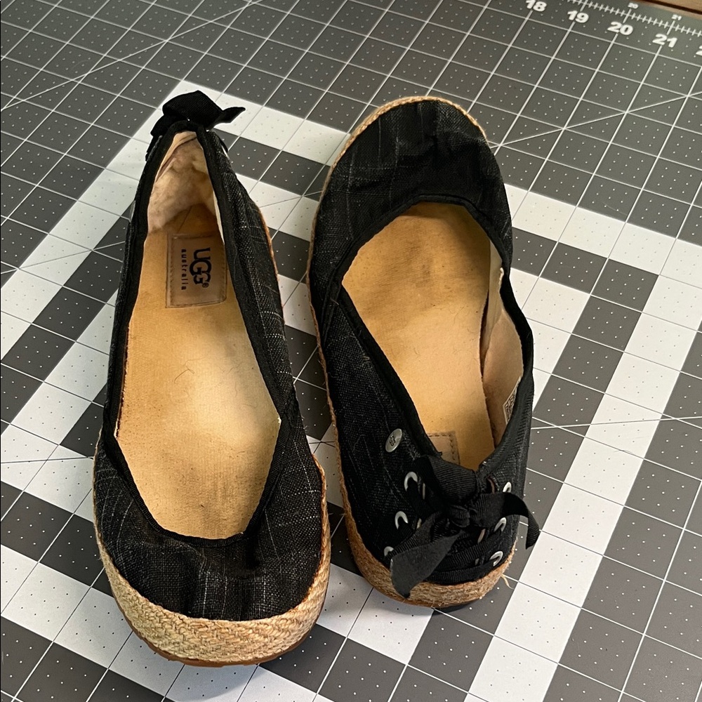 UGG Indah Women's Black Espadrille Shoes